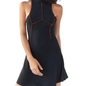 Never Worn Urban Outfitters Deja seamed Mini Dress Size M Open Back High Neck